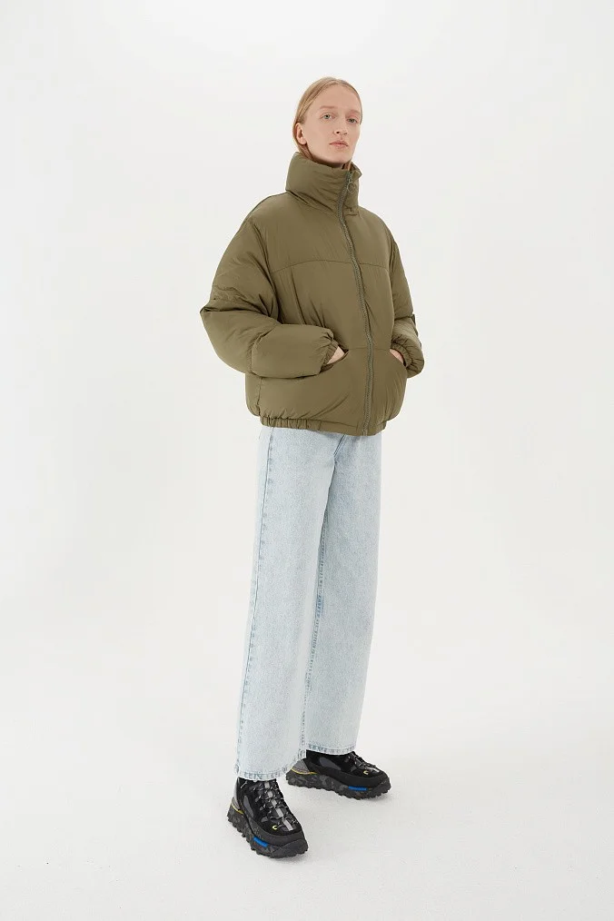 Бомбер оверсайз женский SHU зеленый